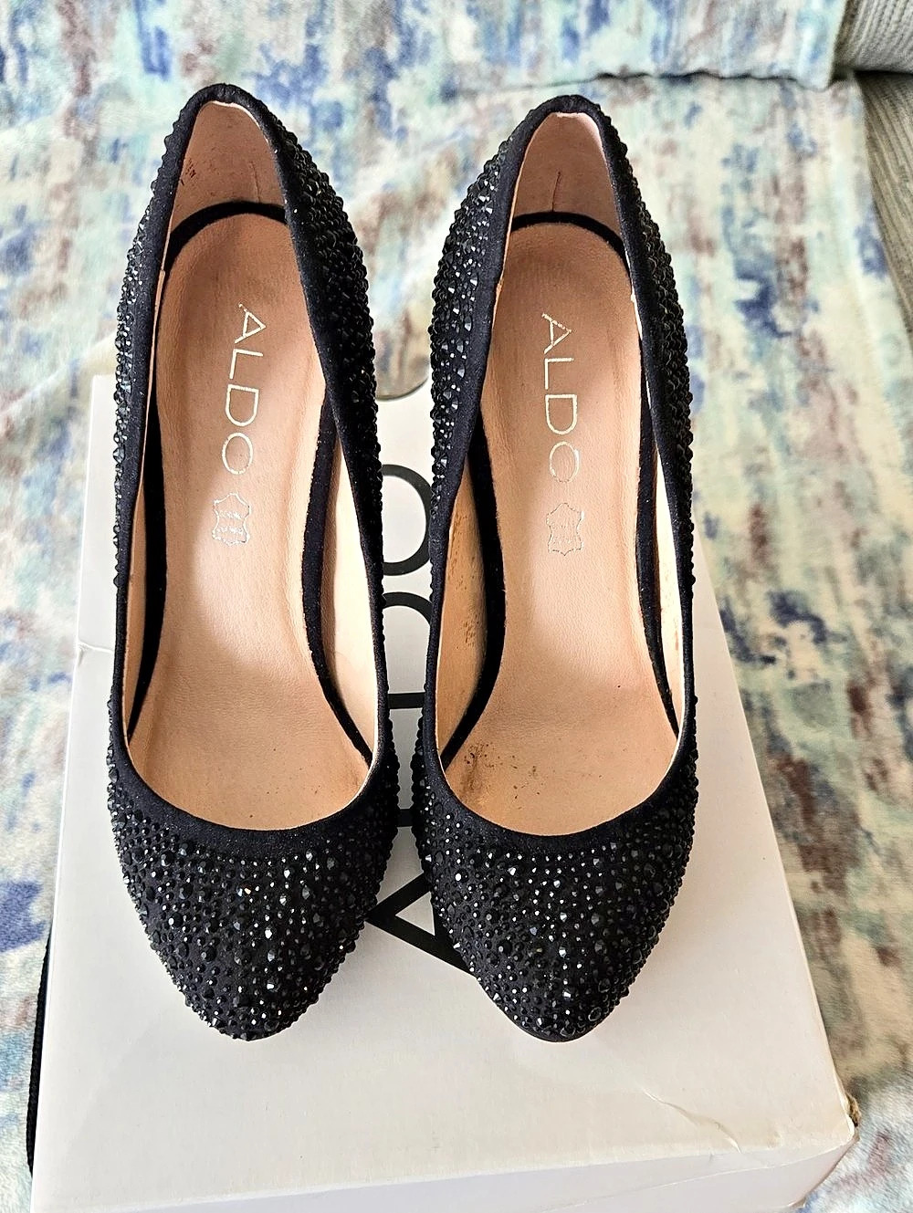 Black Sparkly High Heels ALDO